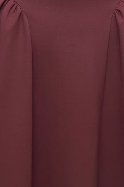 Iris Flared Ponte Maxi Dress-Zinfandel Burgundy