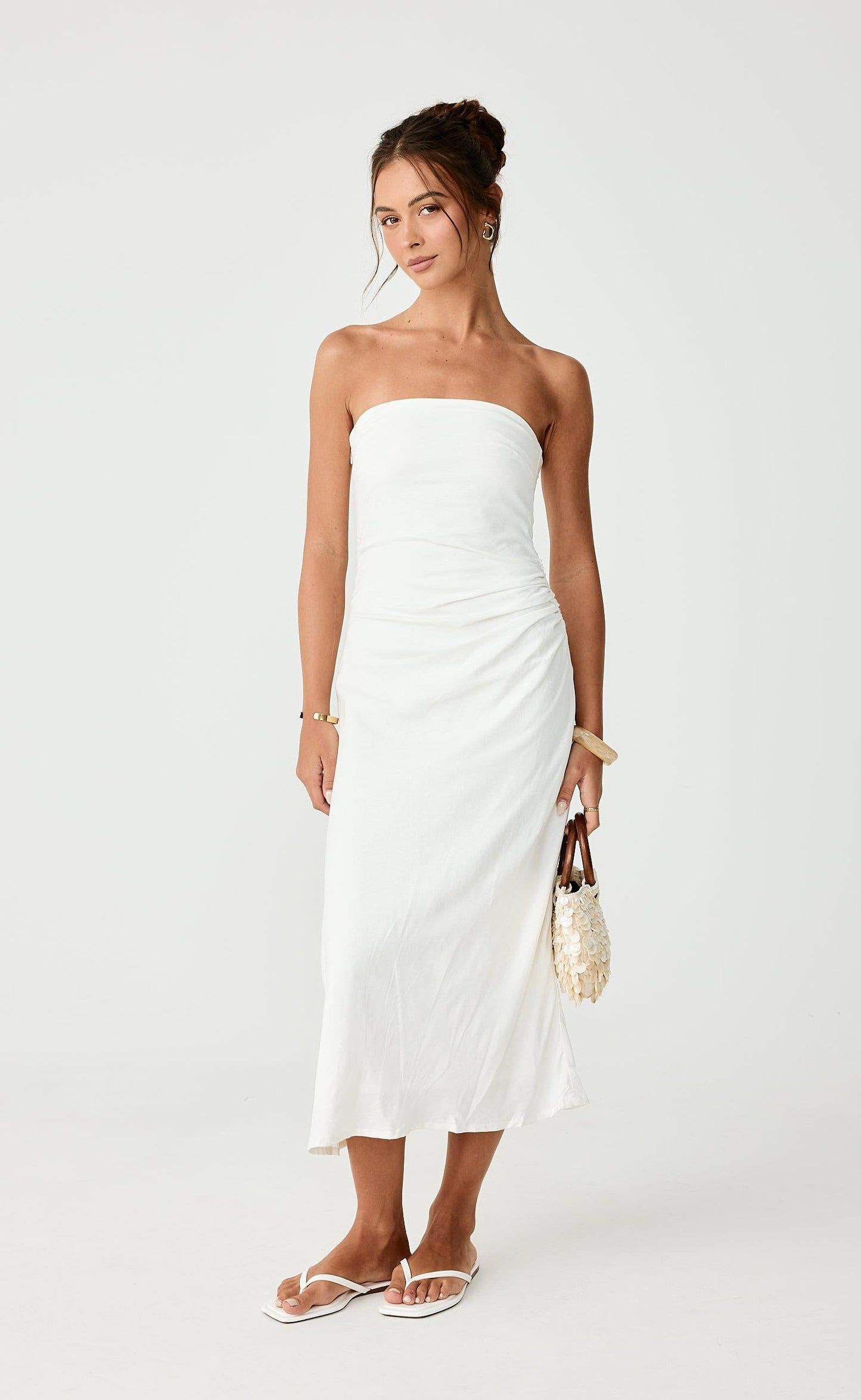 Coastal Midi Dress (Off White)