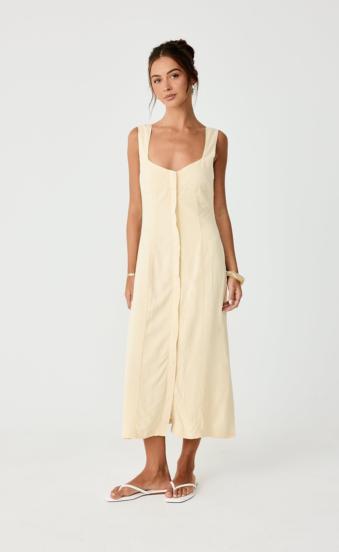 Conway Midi Dress (Lemon)