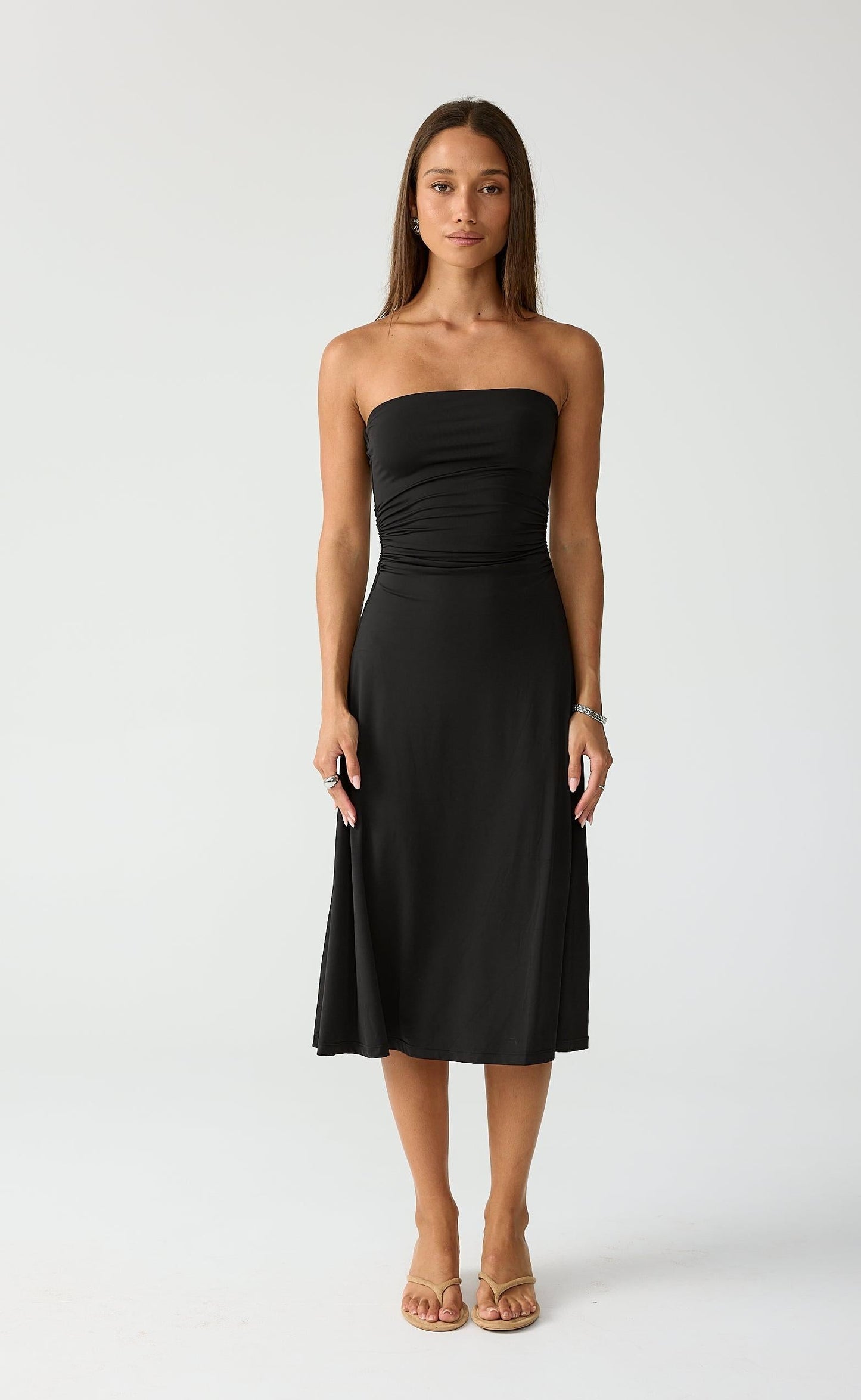 Darya Midi Dress (Black)