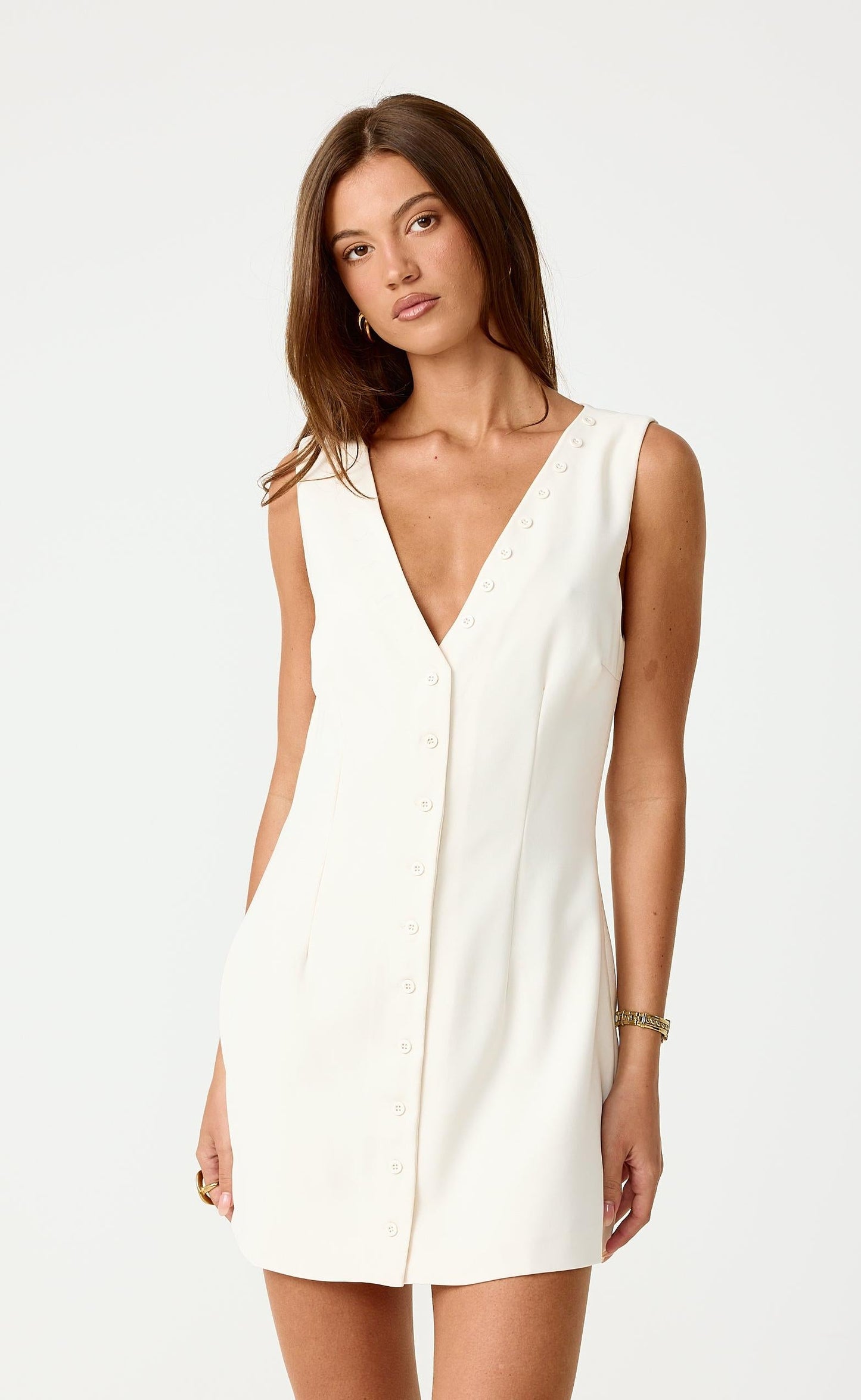 Escape Mini Dress (Oat)