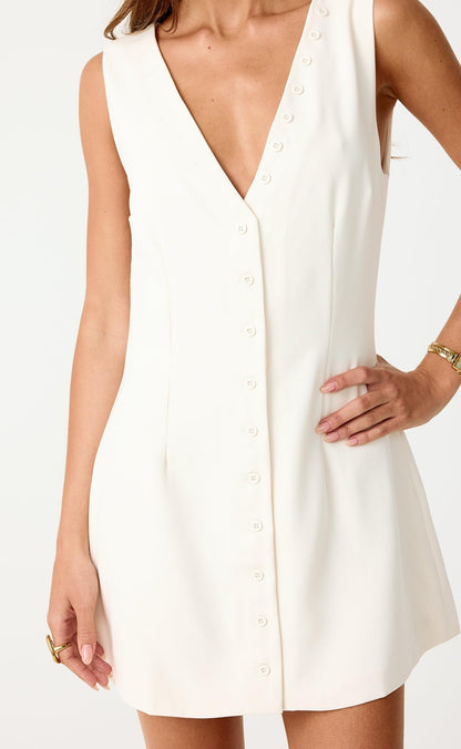 Escape Mini Dress (Oat)