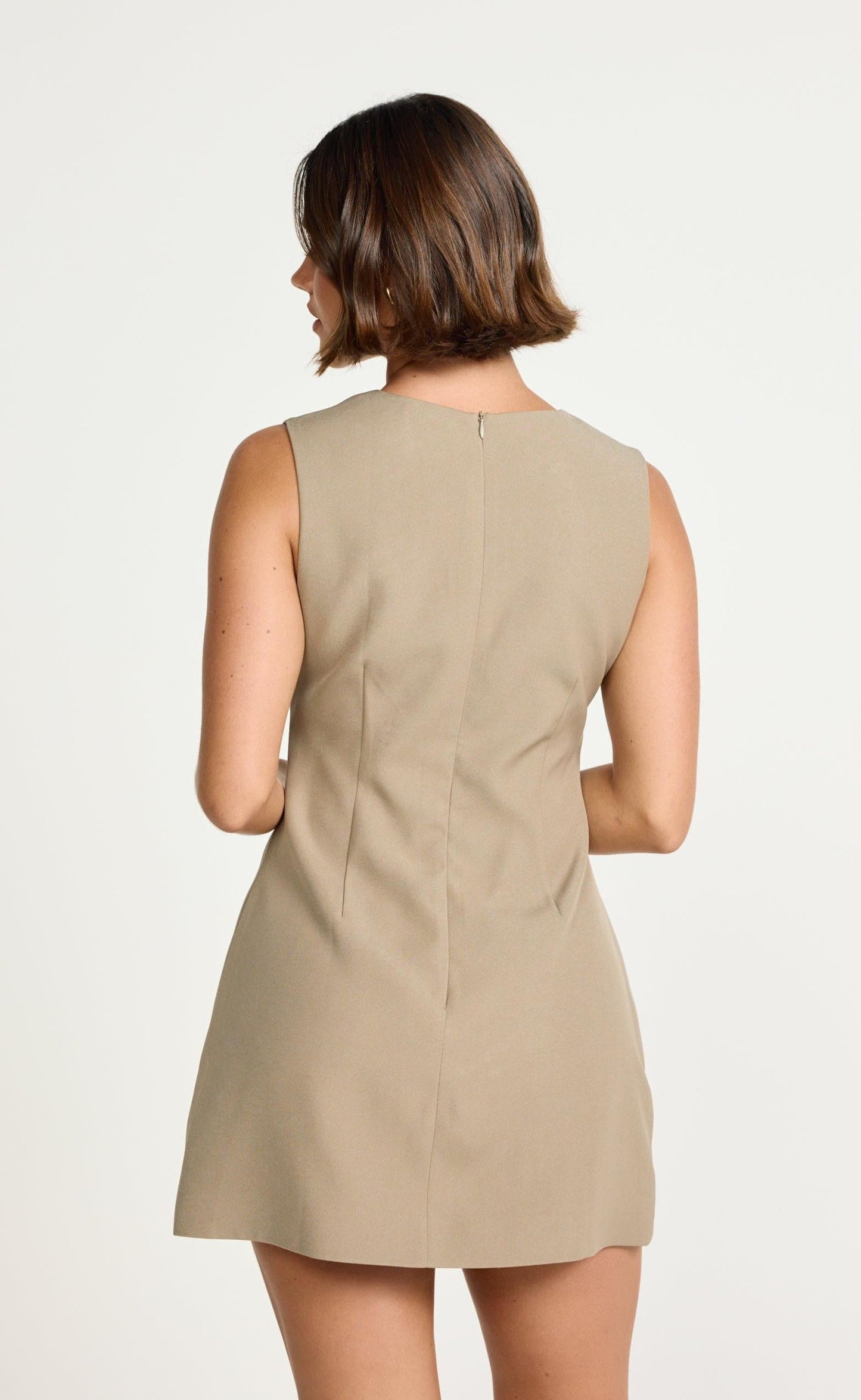 Caisey Mini Dress (Stone)