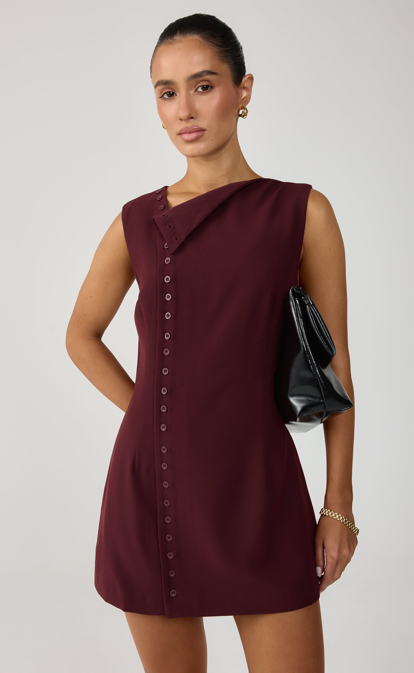 Fowler Mini Dress (Wine)