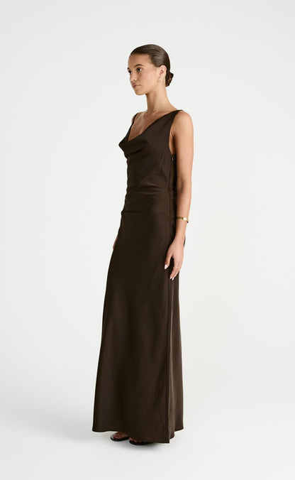 Adley Maxi Dress (Chocolate)