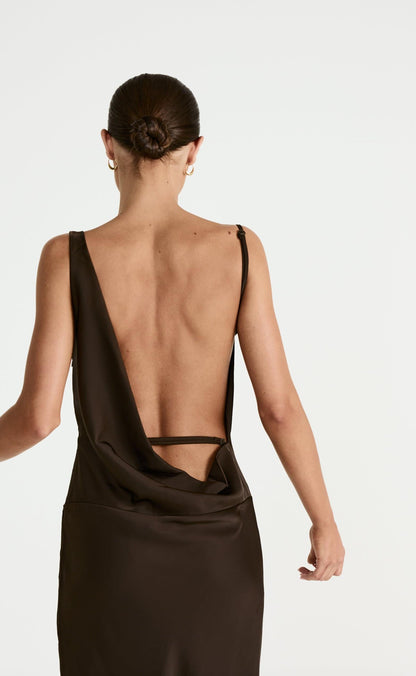 Adley Maxi Dress (Chocolate)