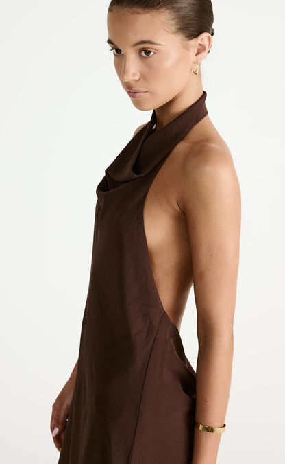 Flynn Mini Dress (Chocolate)