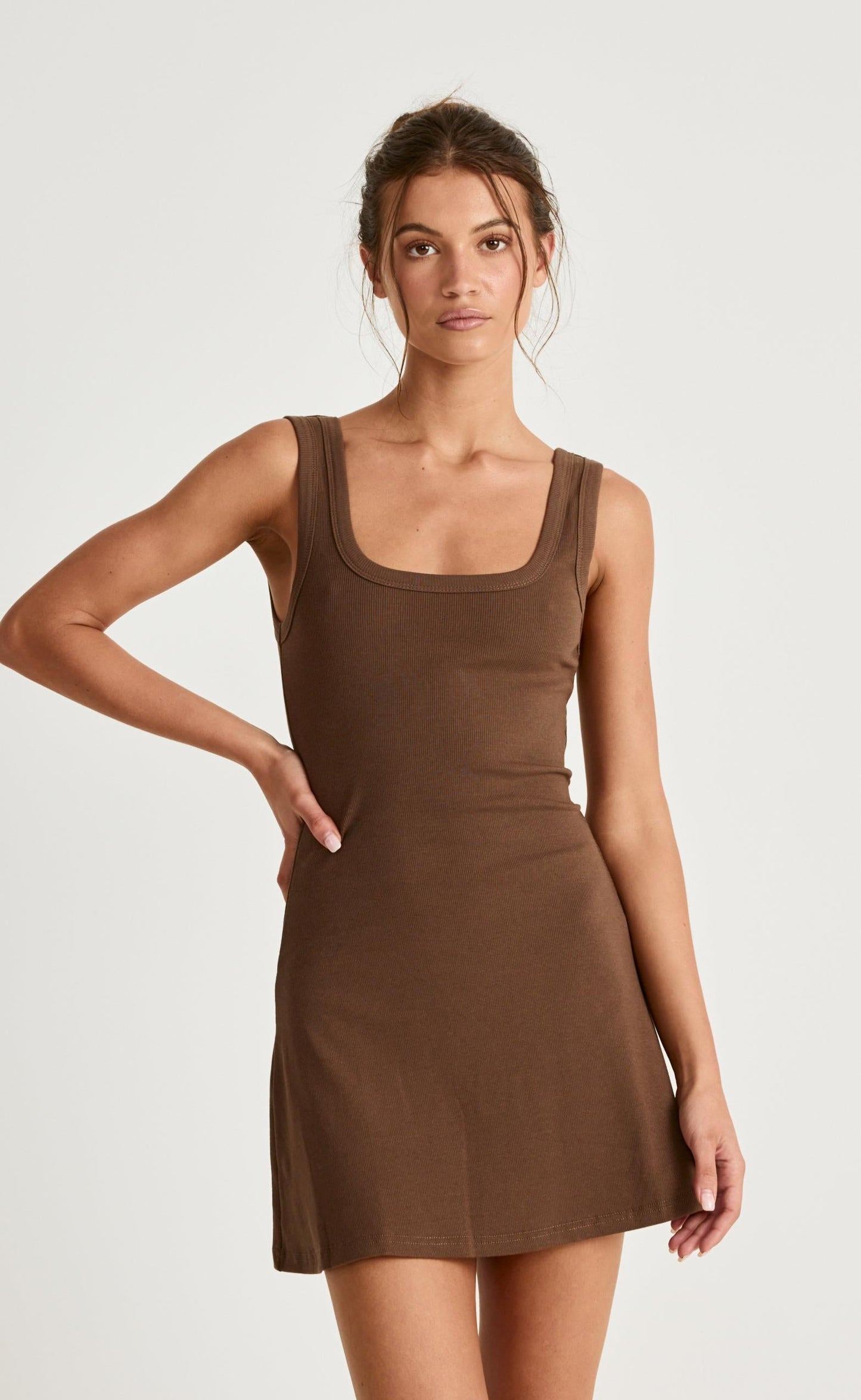 Jayden Mini Dress (Chocolate)