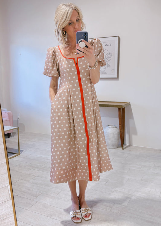 Candace Polka Dot Midi Dress