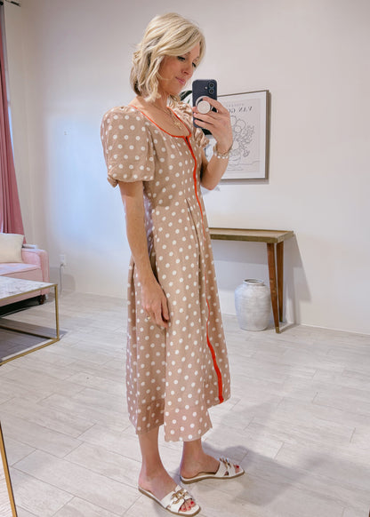 Candace Polka Dot Midi Dress
