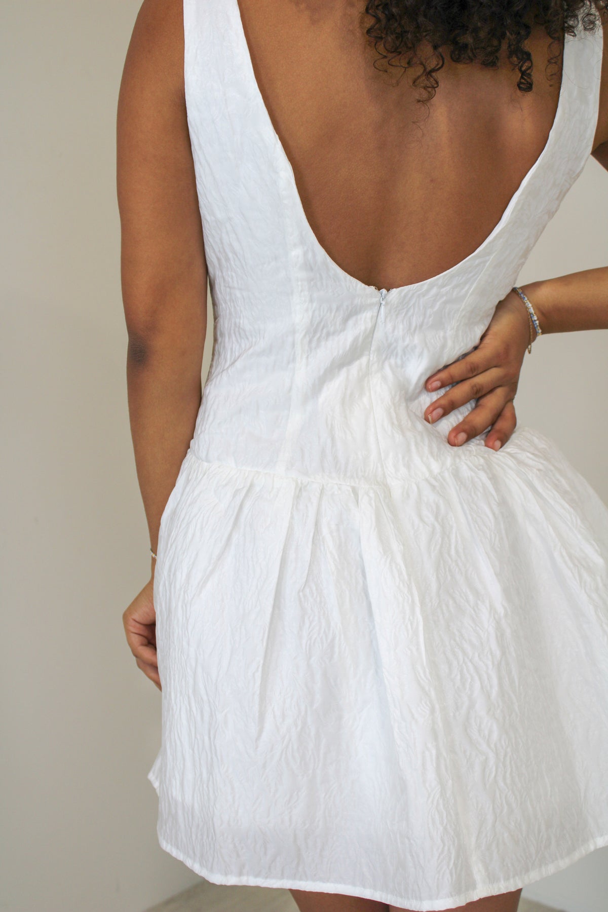 Adored Stunner Drop Waist Flare Mini Dress