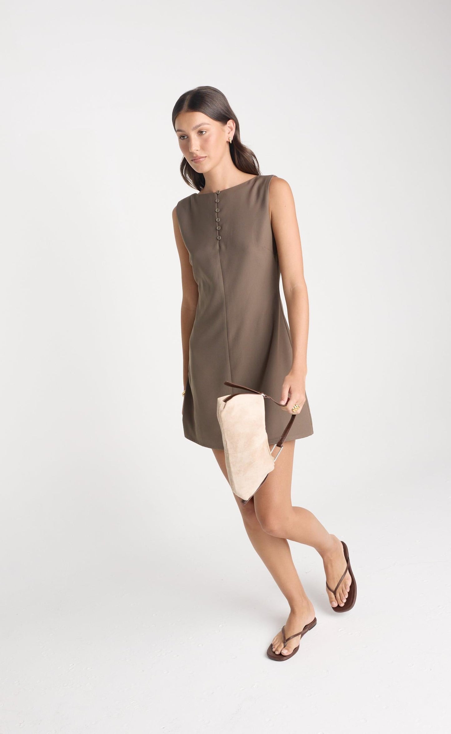 Chiti Mini Dress (Light Chocolate)