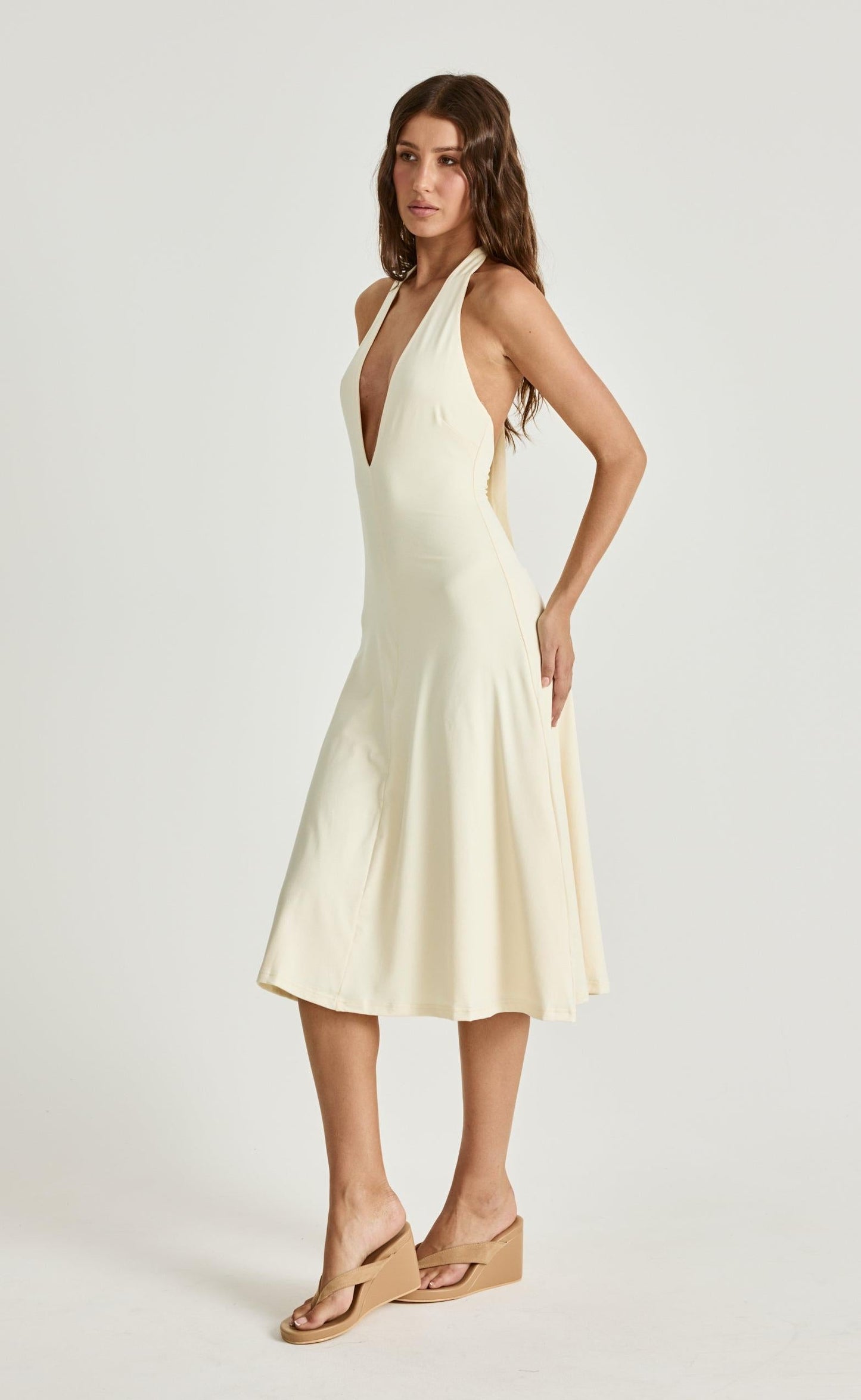 Sable Midi Dress (Butter)
