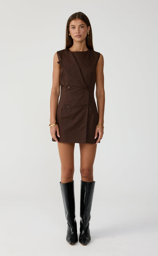 Kenai Mini Dress (Chocolate)