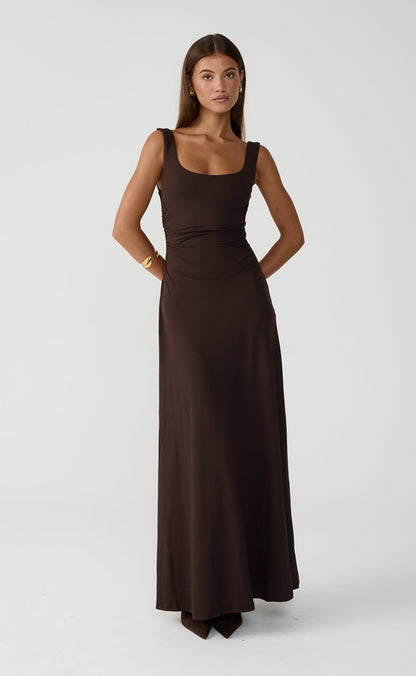 Koa Maxi Dress (Chocolate)