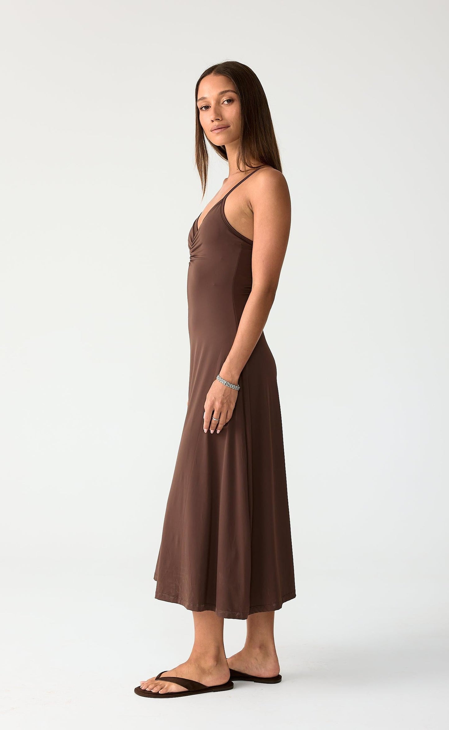 Poppy Midi Dress (Chocolate)