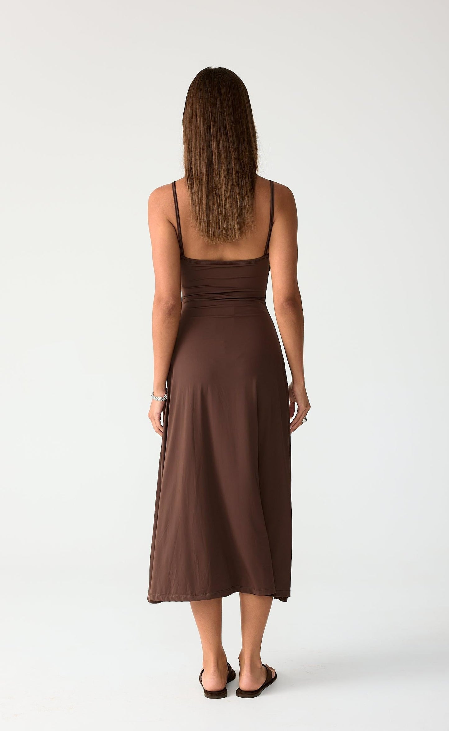 Poppy Midi Dress (Chocolate)