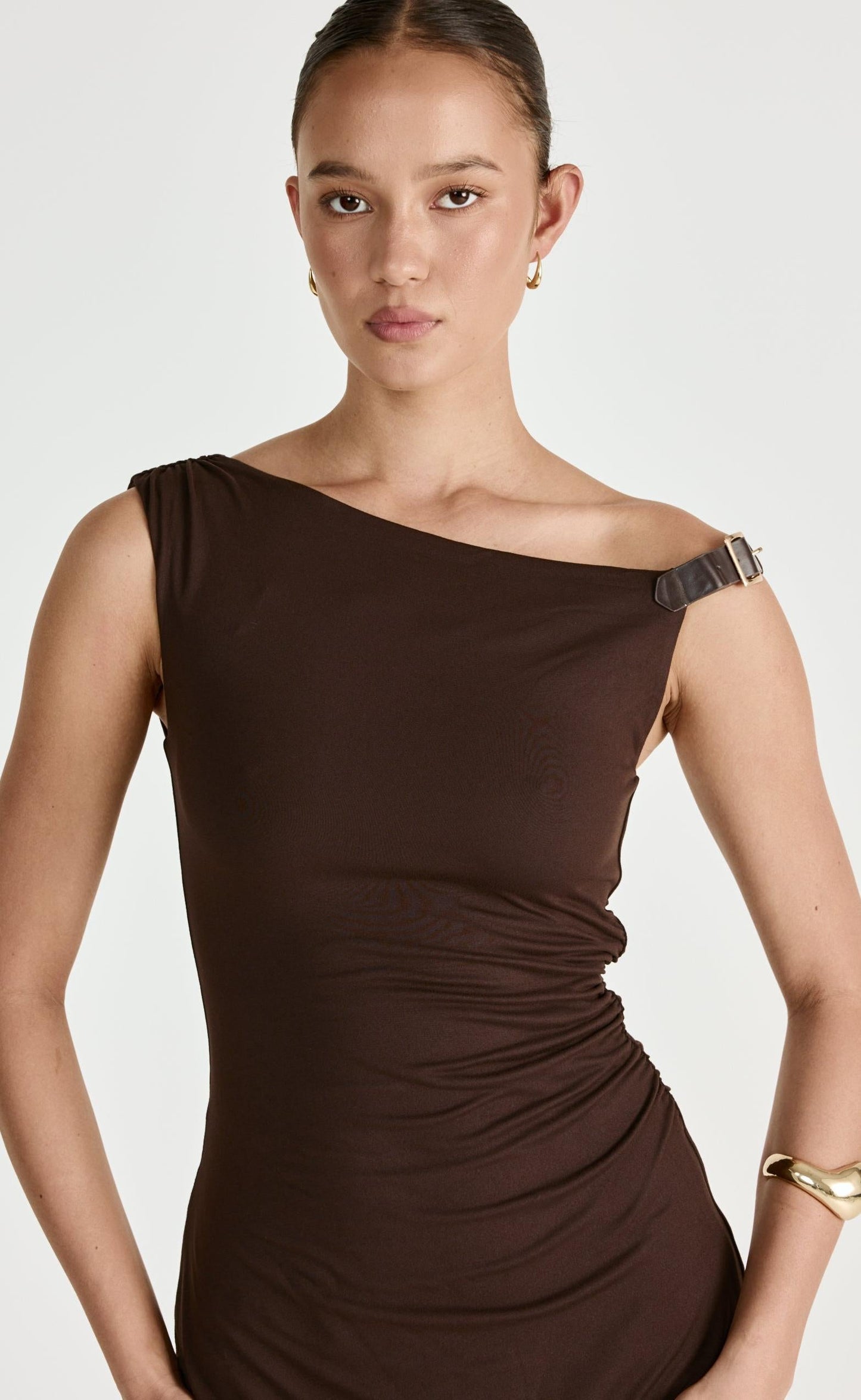 Lundy Mini Dress (Chocolate)