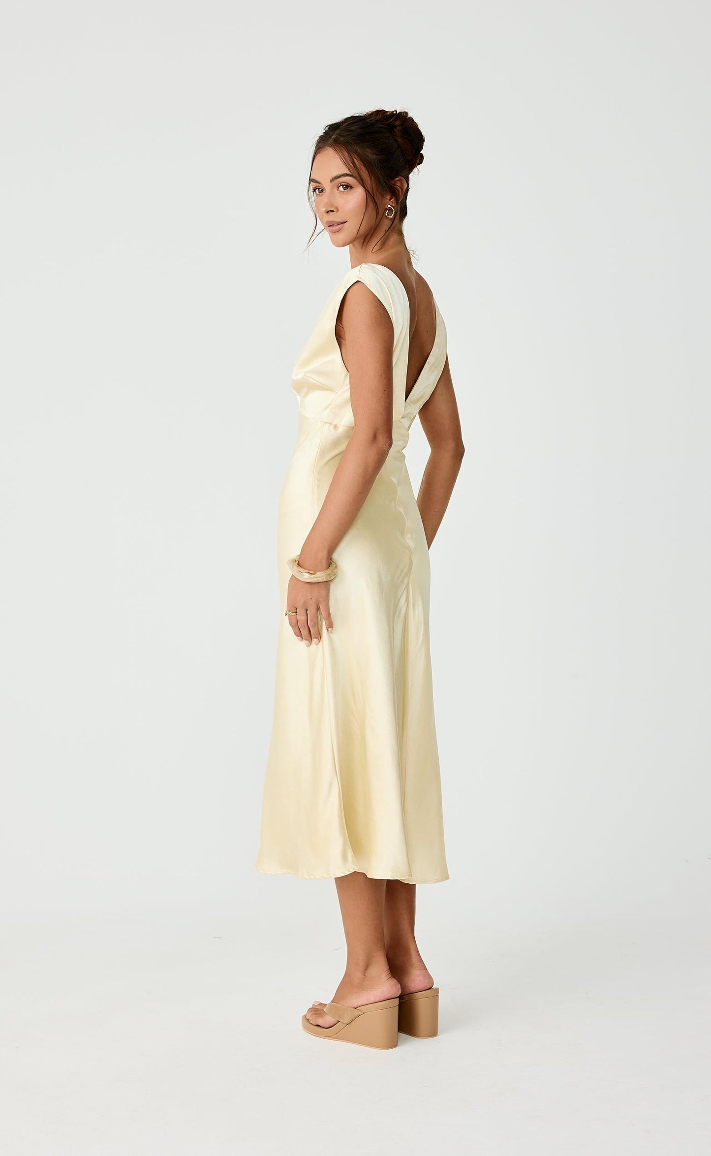 Social Midi Dress (Lemon)