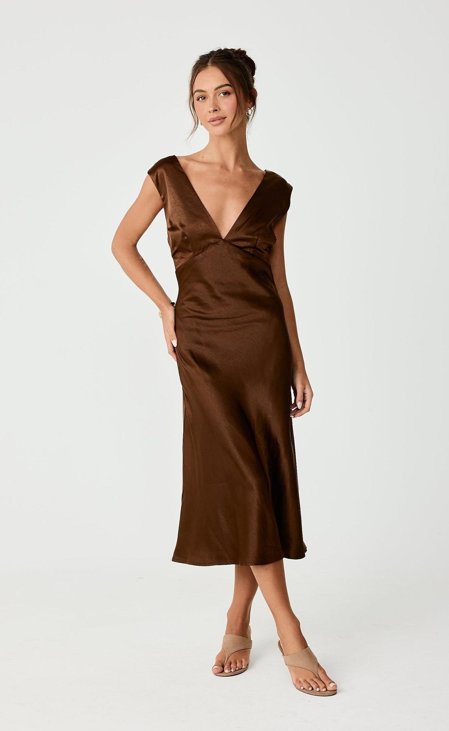 Social Midi Dress (Toffee)