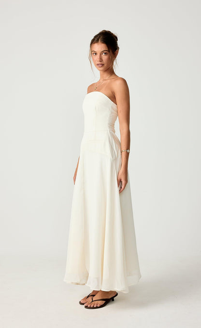 Stella Midi Dress (Cream)