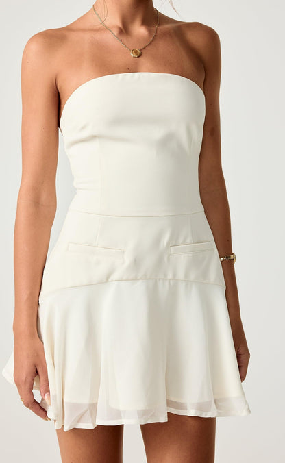 Stella Mini Dress (Cream)