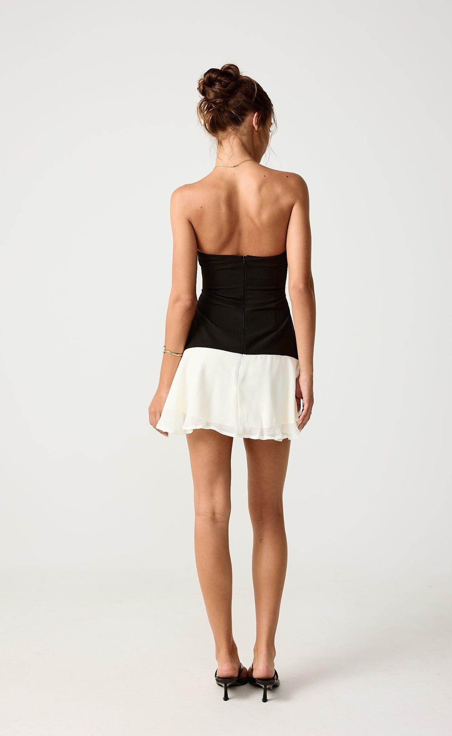 Stella Mini Dress (Black/Cream)
