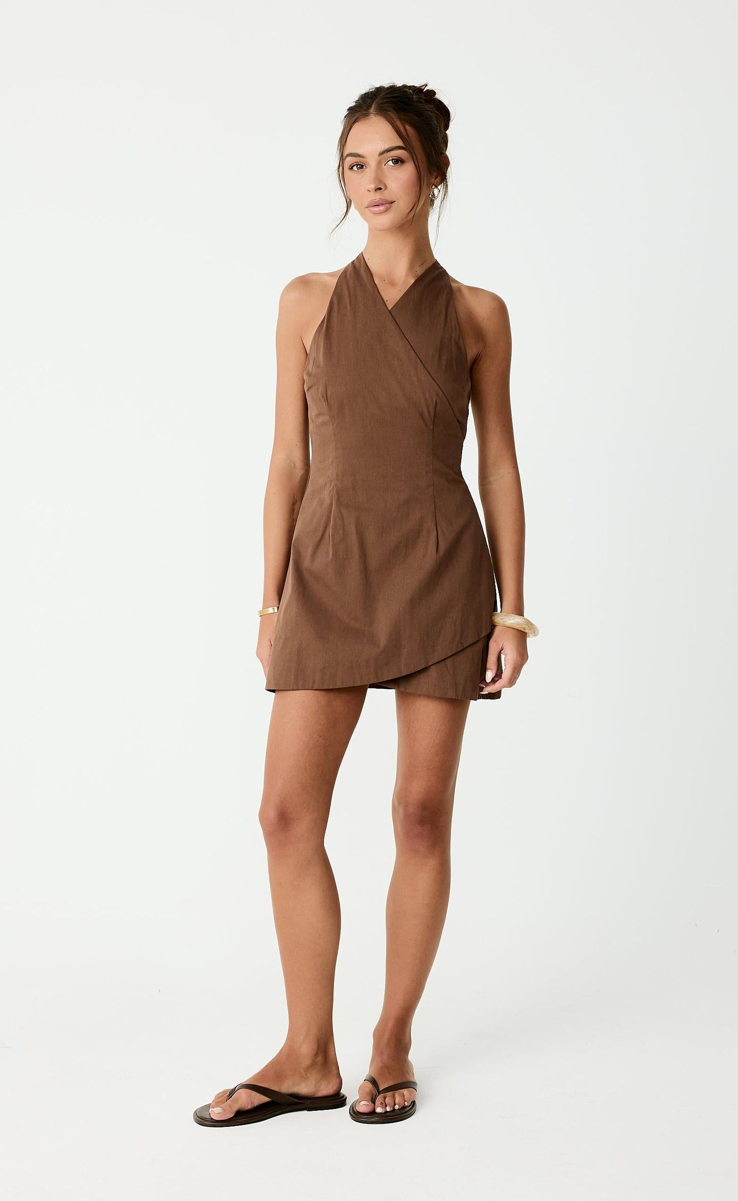 Talon Mini Dress (Coffee)