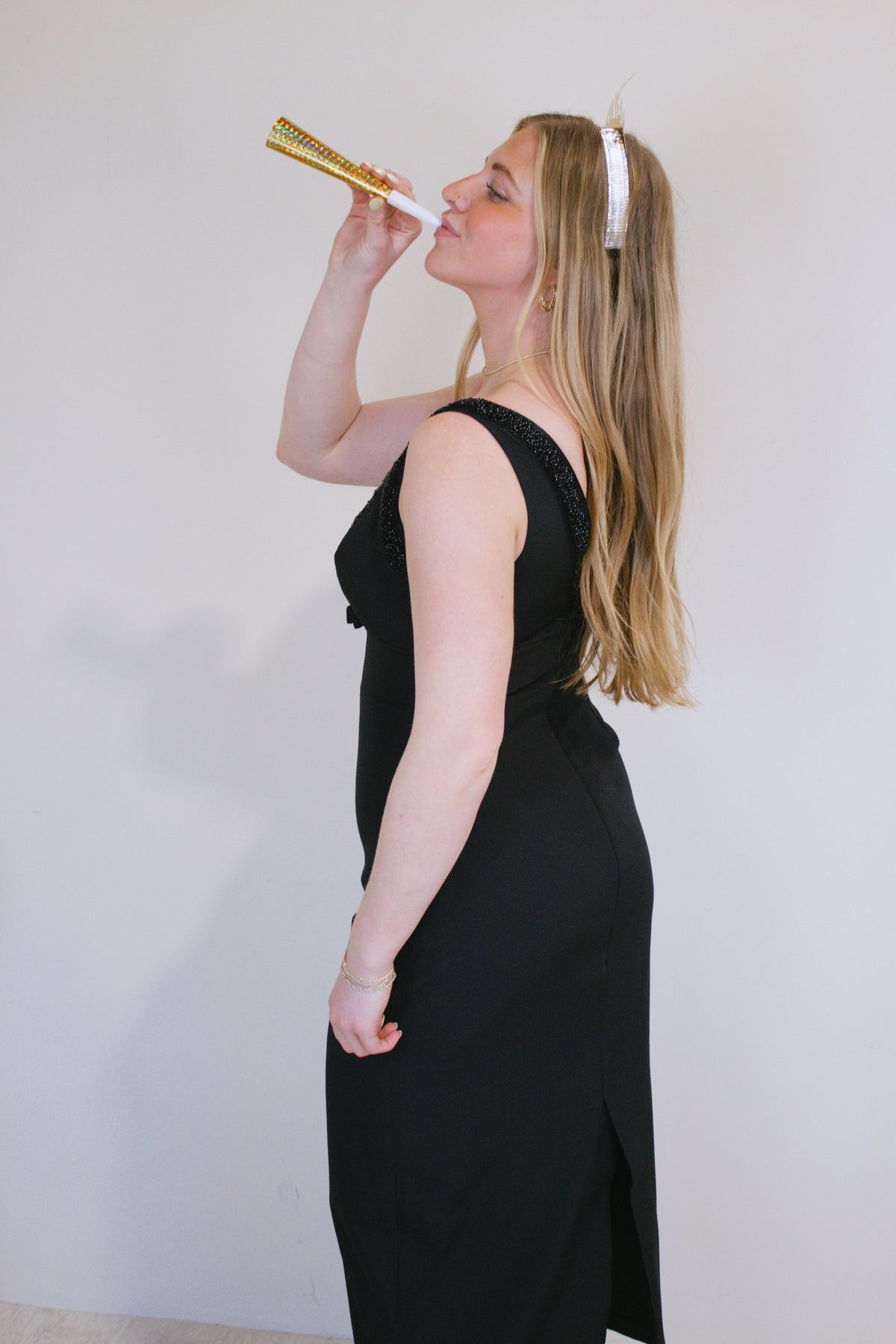 Black Cat Midi Dress