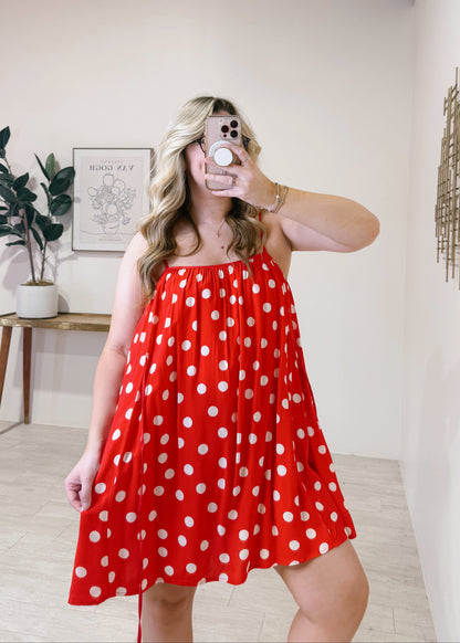 Double Tie Red Dress