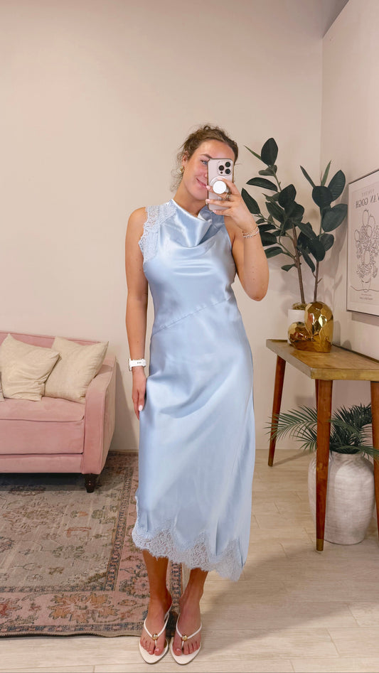 Darla Cowl Neck Lace Dress