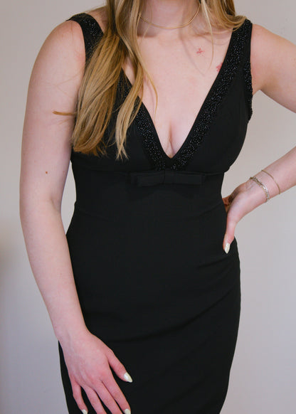 Black Cat Midi Dress