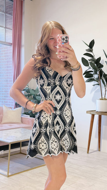 Beachy lace mini dress