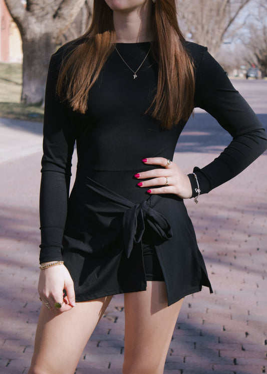 Save the Last Dance Wrap Tie Front Dress