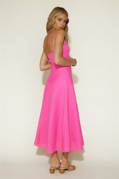 Cancel My Plans Maxi Dress Pink