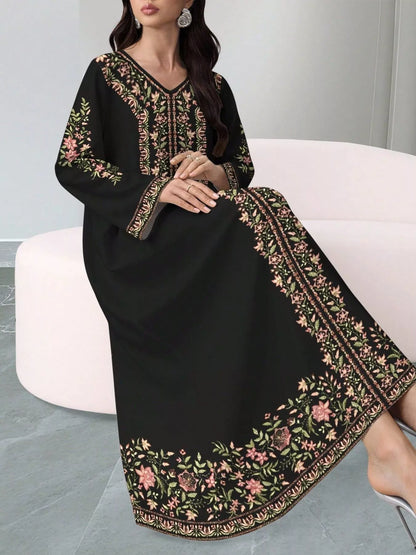 Floral Long Sleeve Maxi Dress
