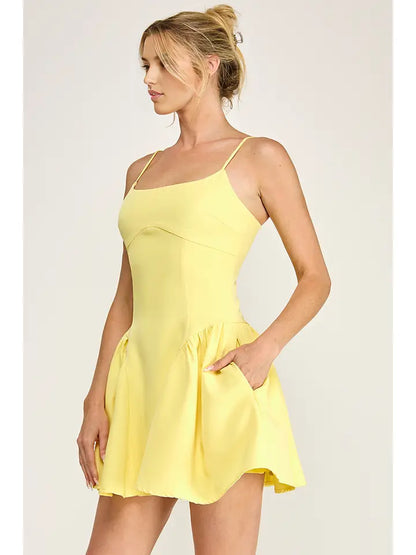 Square Neck Mini Dress