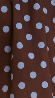 Amira Mini Dress - Choc/Blue Polka