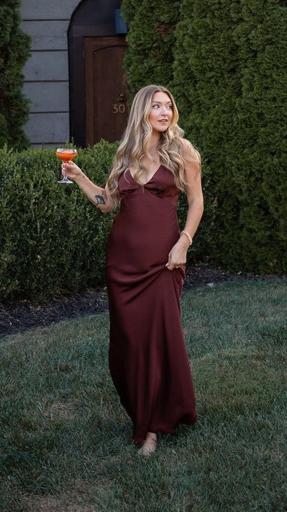 Ziah Maxi Dress - Brown