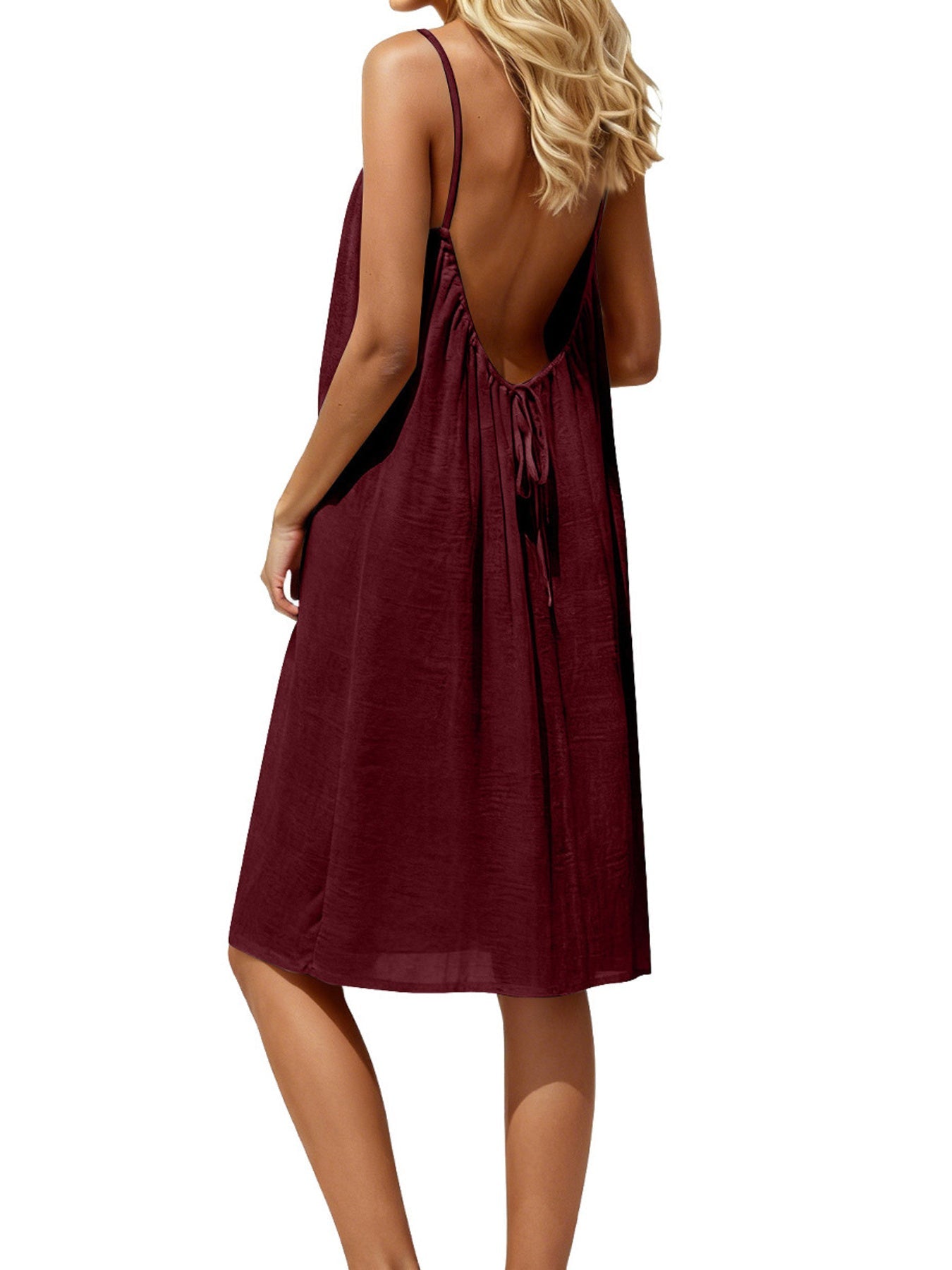 Backless Spaghetti Strap Casual Dress