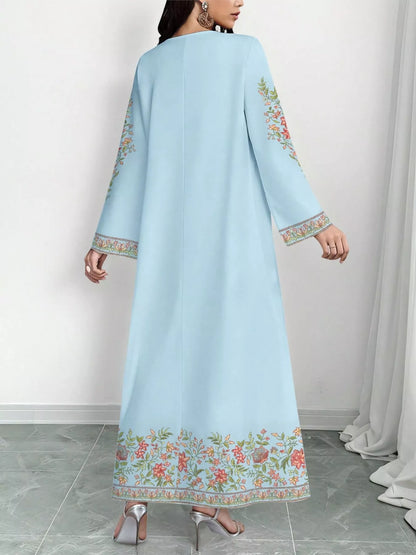 Floral Long Sleeve Maxi Dress