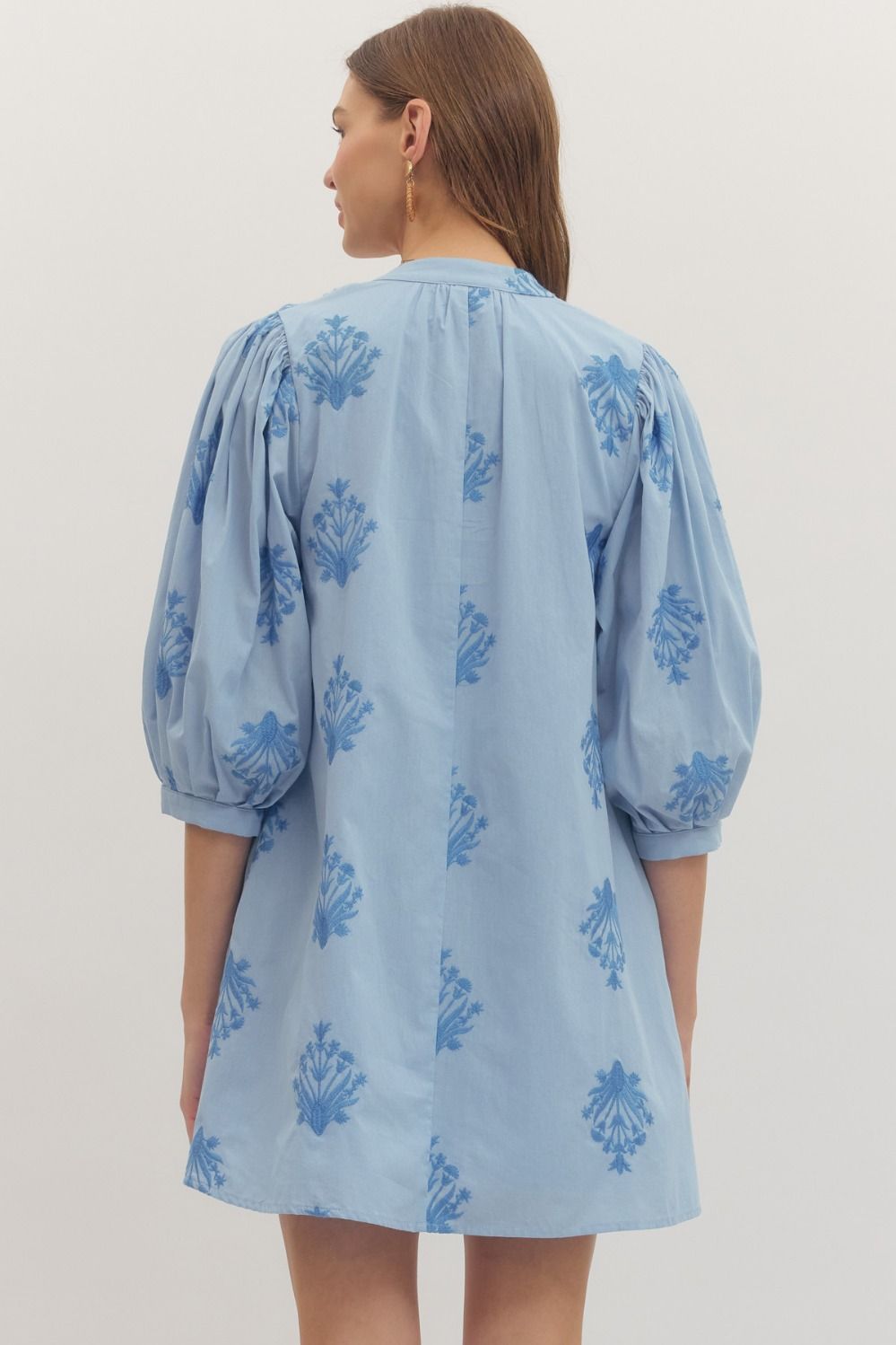 Chambray Floral Dress