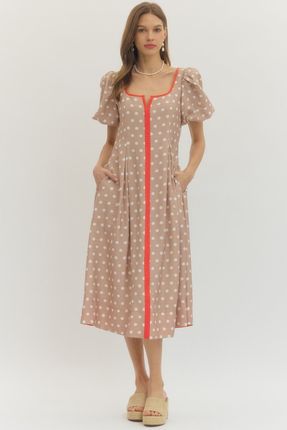 Candace Polka Dot Midi Dress