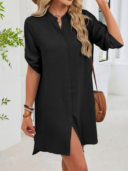 Casual Button-Down Shirt Dress