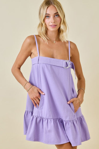 Crowd Pleaser Contrast Stitch Mini Dress
