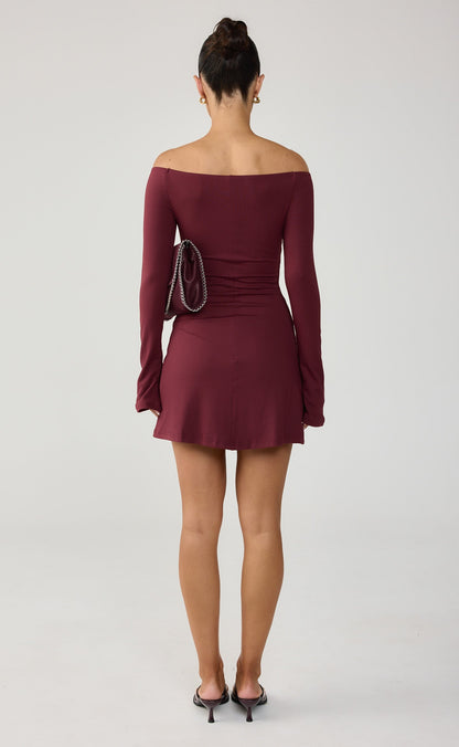 Kendale Mini Dress (Wine)