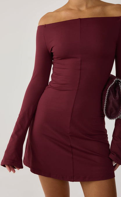 Kendale Mini Dress (Wine)
