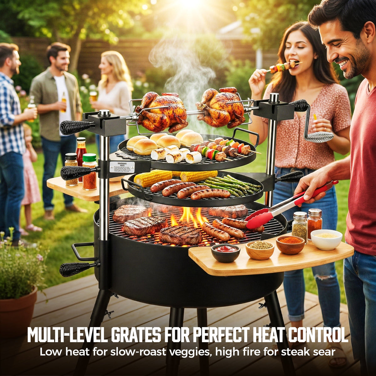 Portable Santa Maria Style Charcoal Grill
