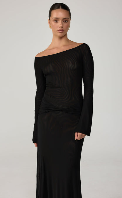 Soleil Maxi Dress (Black)