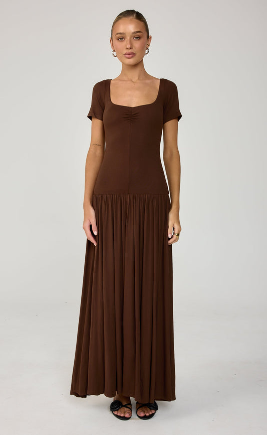 Suri Maxi Dress (Chocolate)